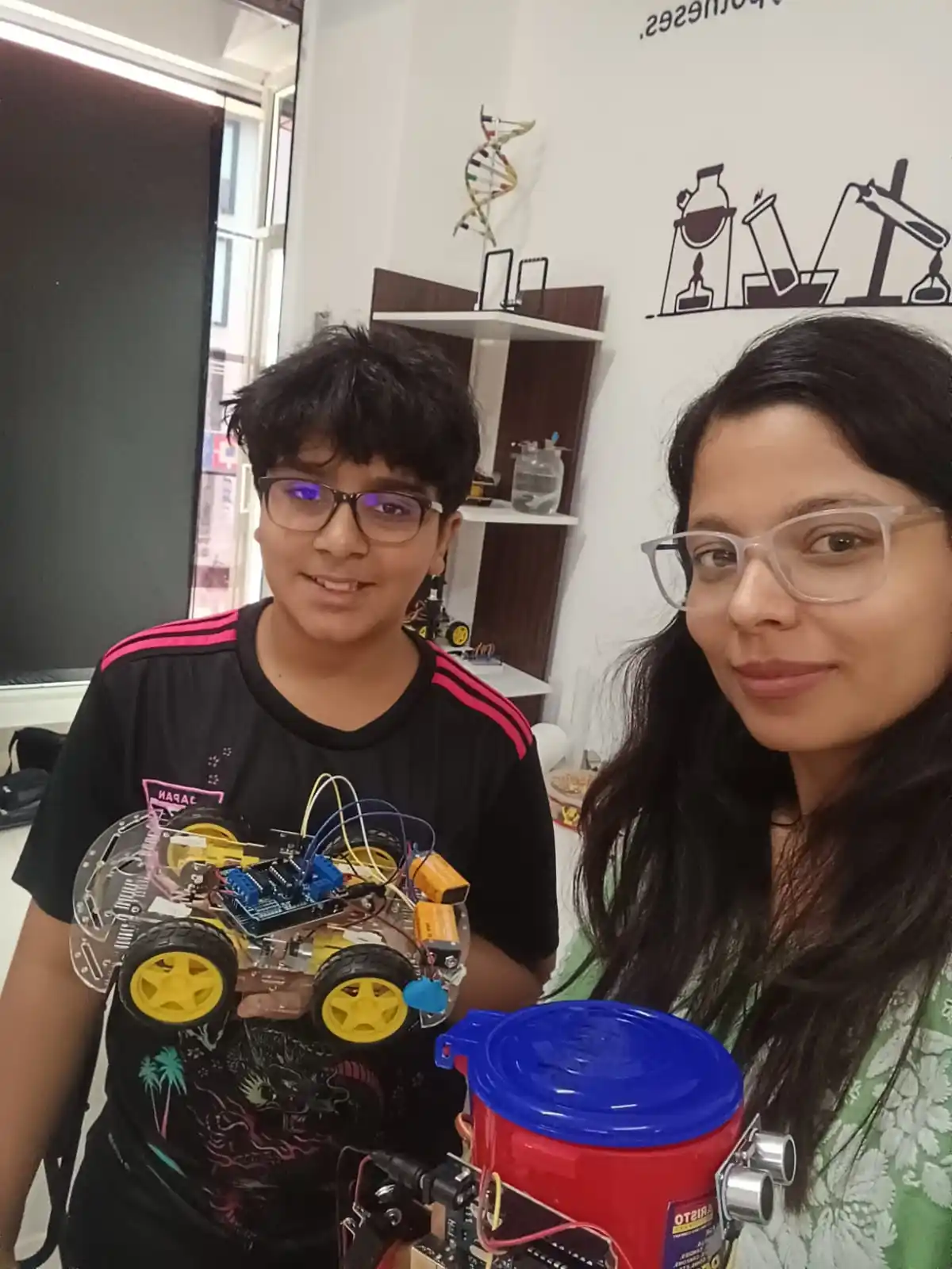 Child with simple machine model